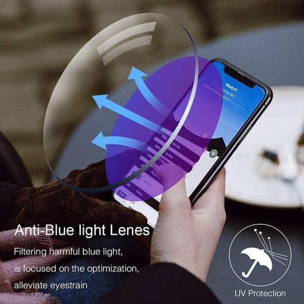 Anti-Glare Blue Cut Multi-Focus Progressive Reading Glasses – 3-in-1 Power for Men & Women