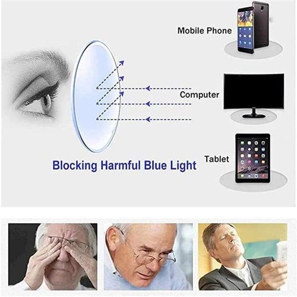 Anti-Glare Blue Cut Multi-Focus Progressive Reading Glasses – 3-in-1 Power for Men & Women